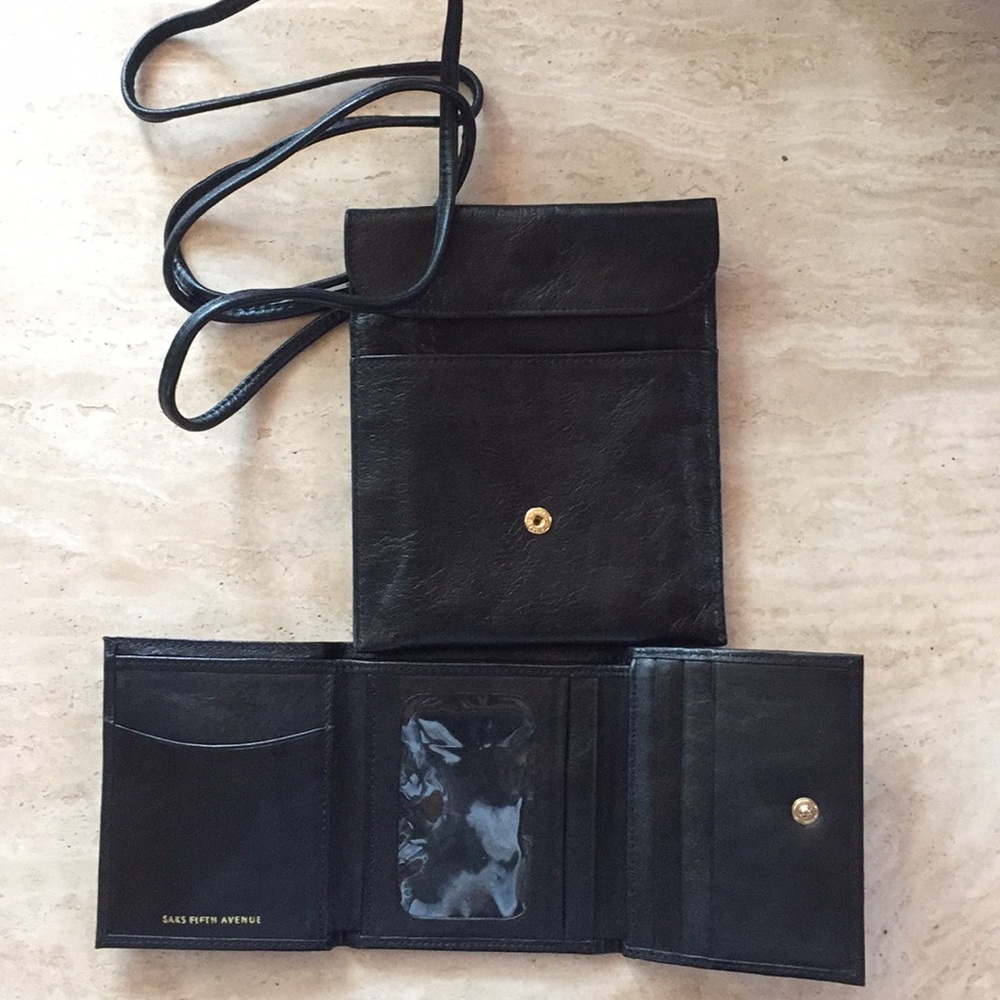Saks Fifth Avenue small cross body+small wallet
